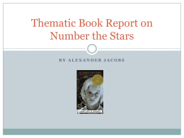 Thematic Book Report on Number the Stars