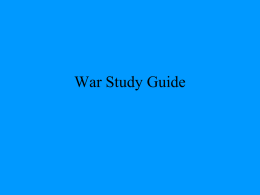 War Study Guide