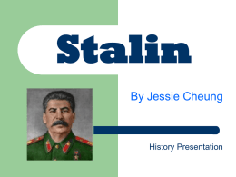 WWII - Stalin ppt Tommy Choi & Jessie Cheung