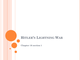 Hitler`s Lightning War power point