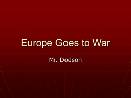 17.2 Europe goes to war