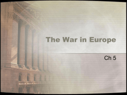 The War in Europe - SocialStudies.Koumpan