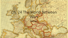 Ch. 24 Between the Wars