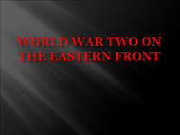 World War Two on the eastern front