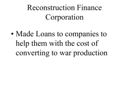 Reconstruction Finance Corporation