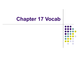 Chapter 17 Vocab - Moore Public Schools