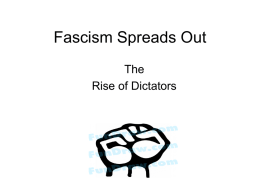 Fascism Spreads Out