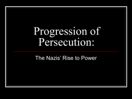Progression of Persecution: