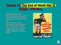 Section IV: The End of World War II (Pages 678-681)
