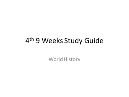 4th 9 Weeks Study Guide
