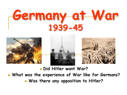 Germany at War - Lagan History Zone