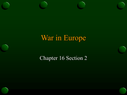 War in Europe