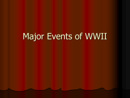 Major Events of WWII