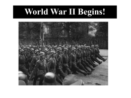 World War II Begins and Battle of Britain