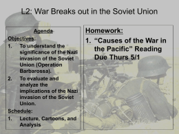 World War Two Unit 2013-2014 - Lesson 2