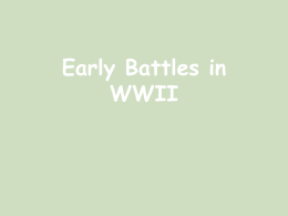 Early Battles in WWII