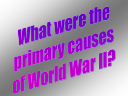 Causes of WWII - Gallatin County Schools