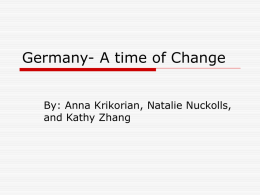 Germany- A time of Change