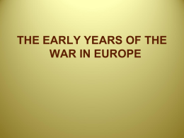 the early years of the war in europe the western front 1939