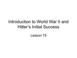 Lsn 16 Intro to World War II