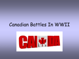 Canada`s Significant European Battles