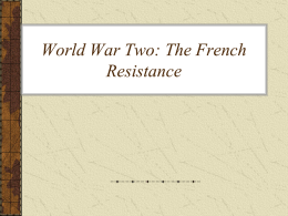 World War Two: The French Resistance - English-A1