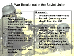 World War Two Unit 2012-2013 - Lesson 3