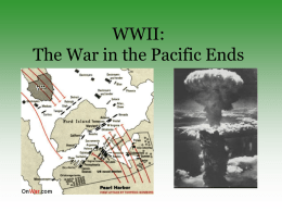 The war in the Pacific Ends