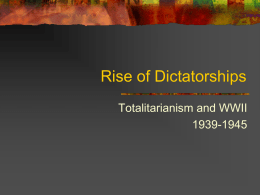 Rise of Dictators and WWII