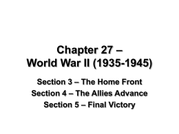 Chapter 27 – World War II (1935