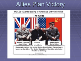Allies Plan Victory - AP World History with Mr. Ashford