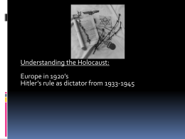 Understanding the Holocaust