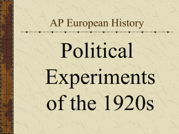 Chapter 27_Hist12-b-Politics Europe 1920`s
