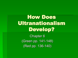 How Does Ultranationalism Develop?