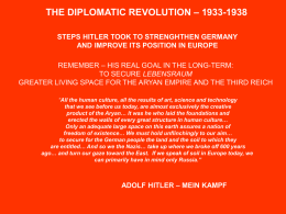 the diplomatic revolution – 1933-1938 steps hitler