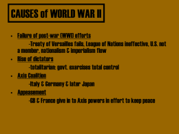 Failure of post-war (WWI) efforts
