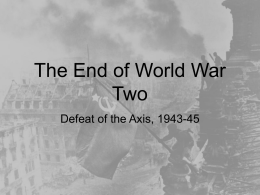 The End of World War Two