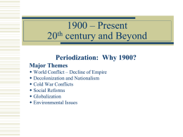 Major Topics of the 20th Century (Review)