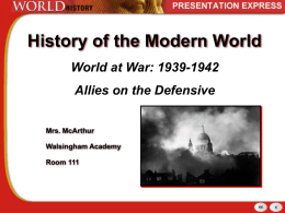 World at War-Allies on Defensive