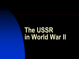 USSR in World War II - Faribault Public Schools
