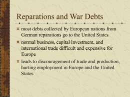 Reparations and War Debts