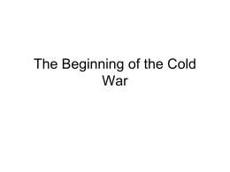 cold war beginnings - apusmiskinis2012-2013