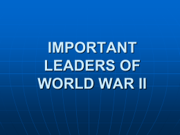 WWII Leaders