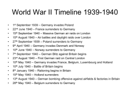 World War II Timeline
