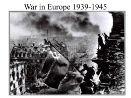 War in Europe 1939-1945