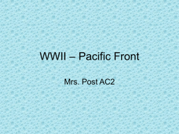 WWII – Pacific Front