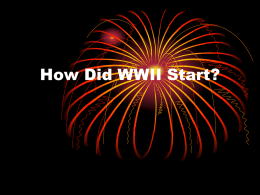 How Did the Second World War Start?