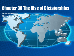 Chapter 30 The Rise of Dictatorships