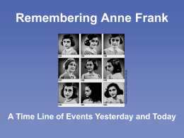 Remembering Anne Frank