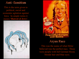 `Hatred of Jews`.